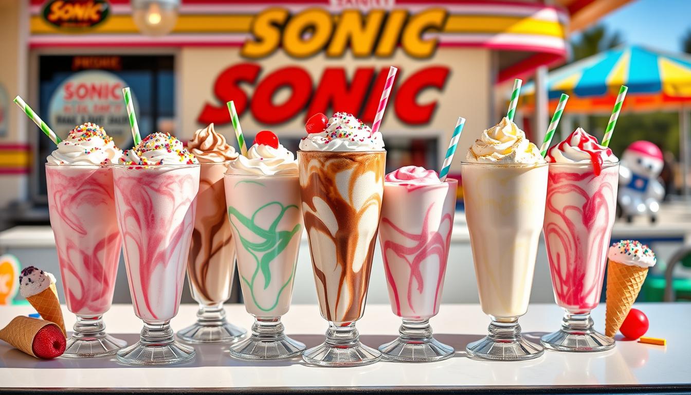 Sonic Milkshake Menu